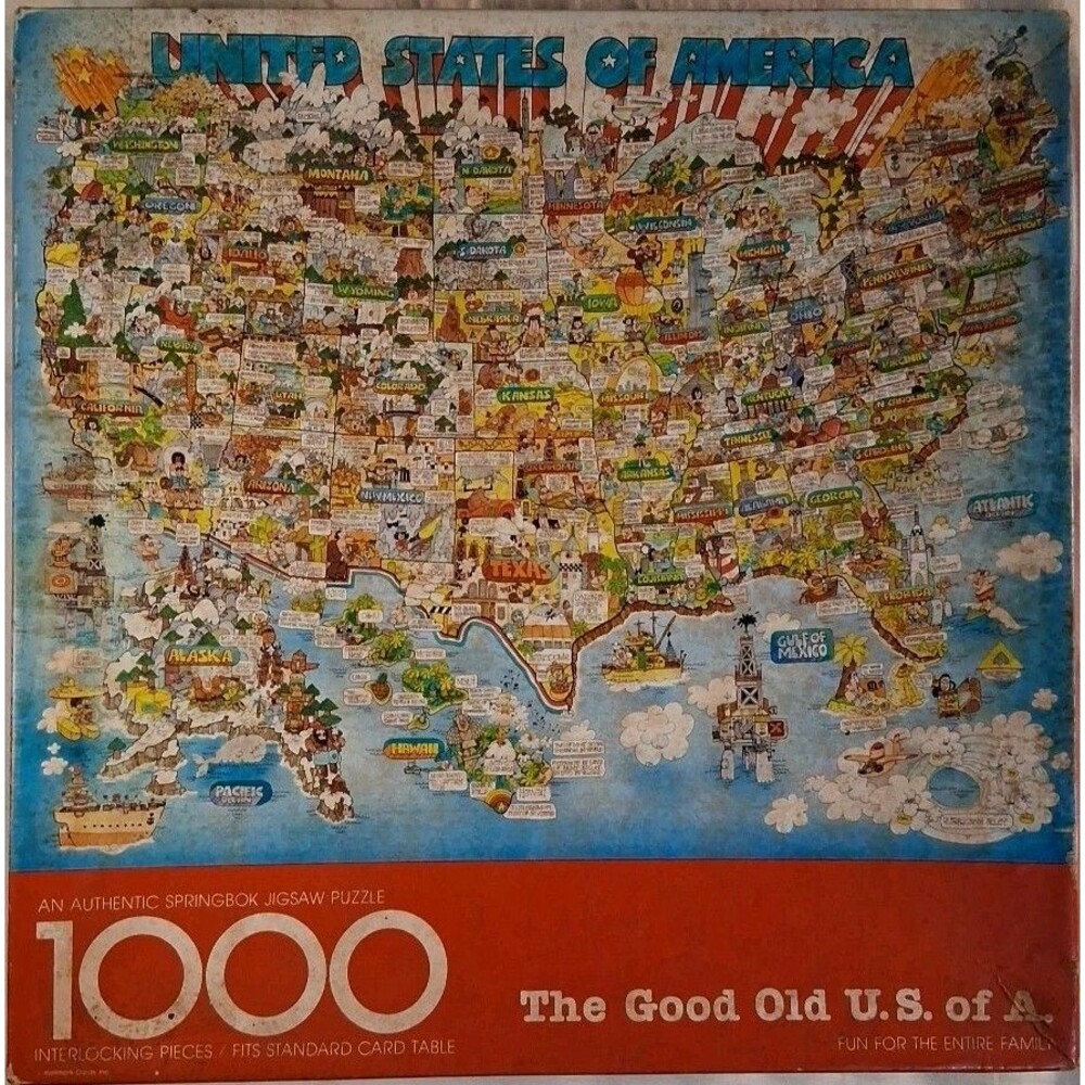 Vintage Springbok GOOD OLD U.S. OF A. 1000 Pieces Bob Martin COMPLETE